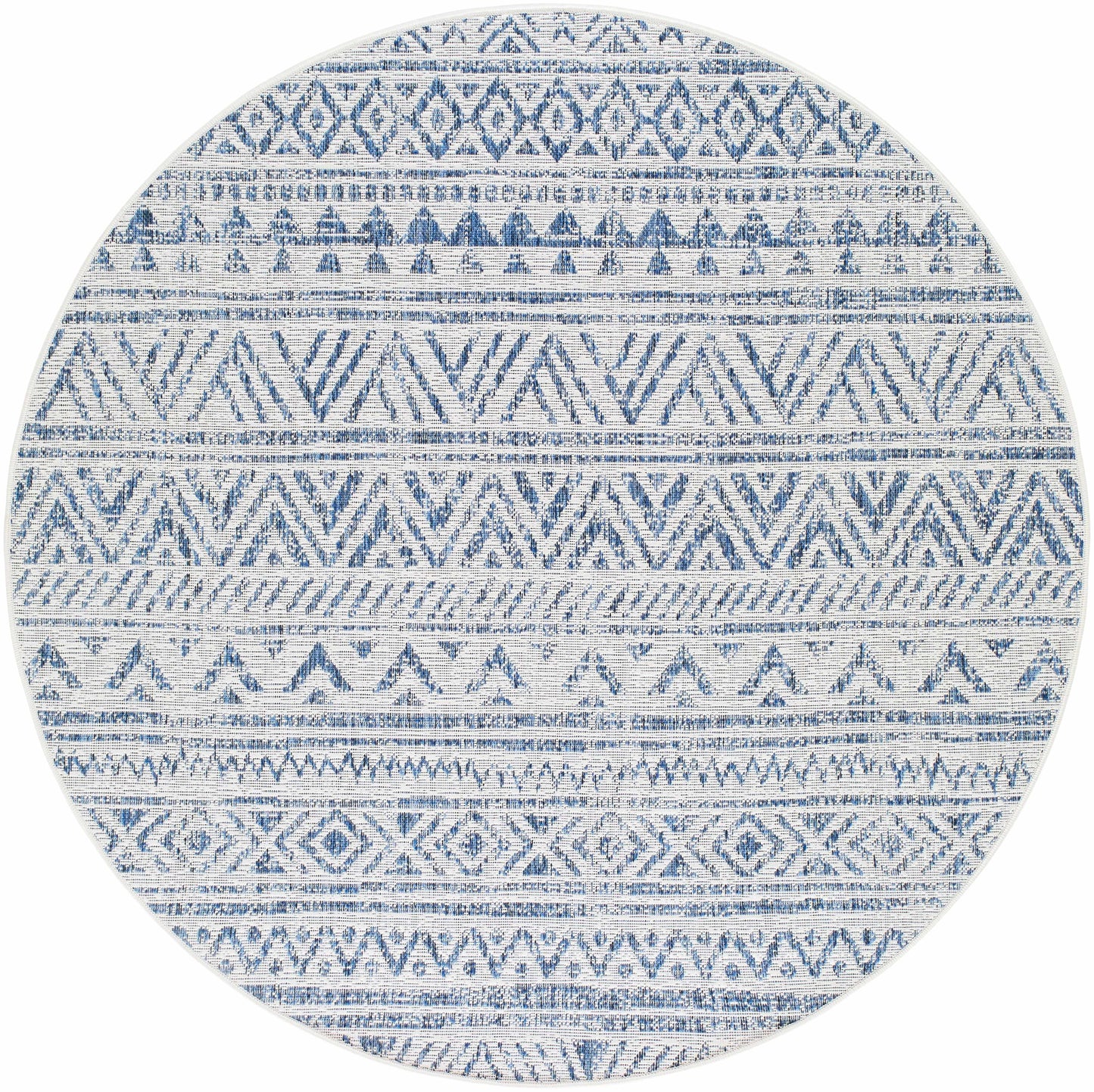 Novato Navy All Over Pattern Performance Rug - Boutique Rugs