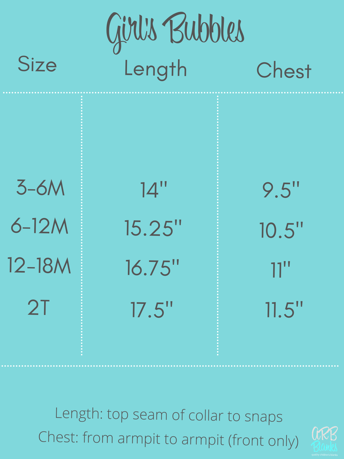 Sublimation Baby Bubbles - ARB Blanks