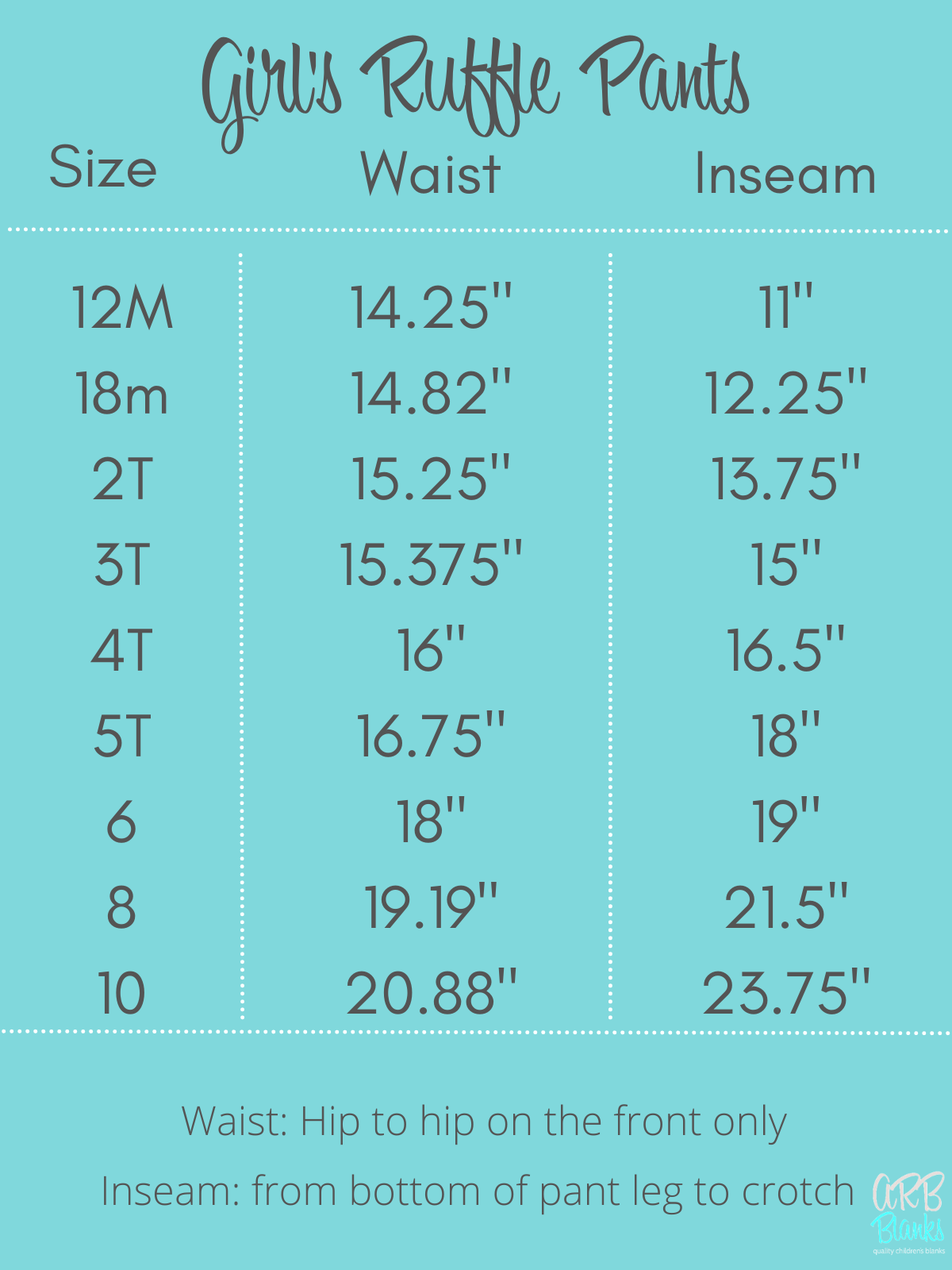 Girl’s Striped Ruffle Pants - ARB Blanks