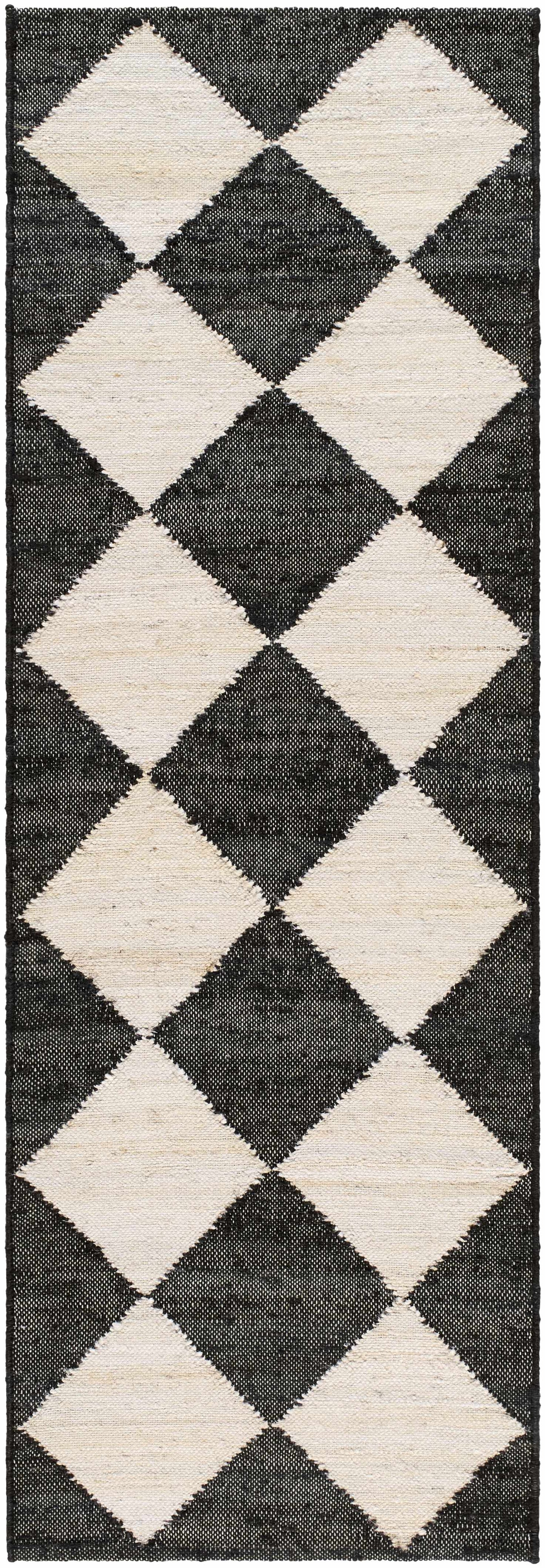 Black Diamonds Jute Rug - Boutique Rugs