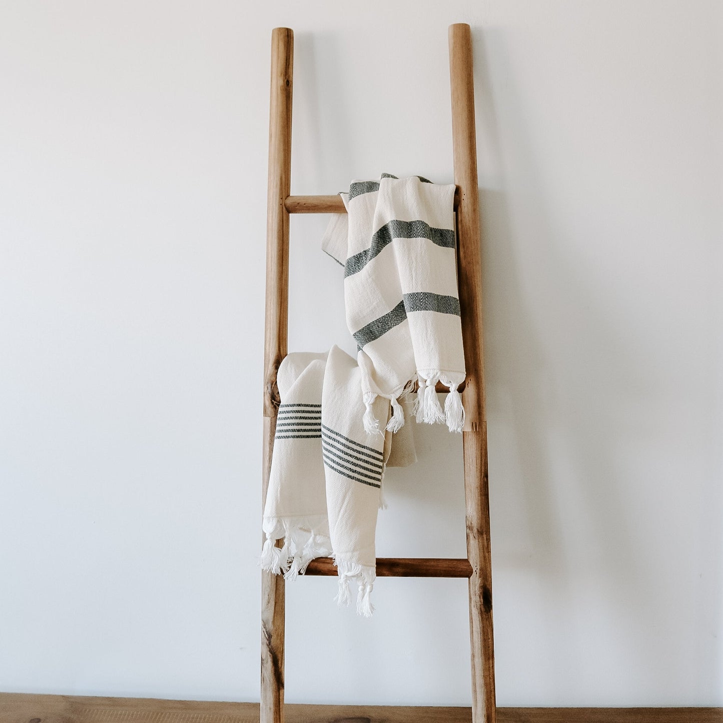Turkish Cotton + Bamboo Hand Towel - Multi Stripes - Sweet Water Decor