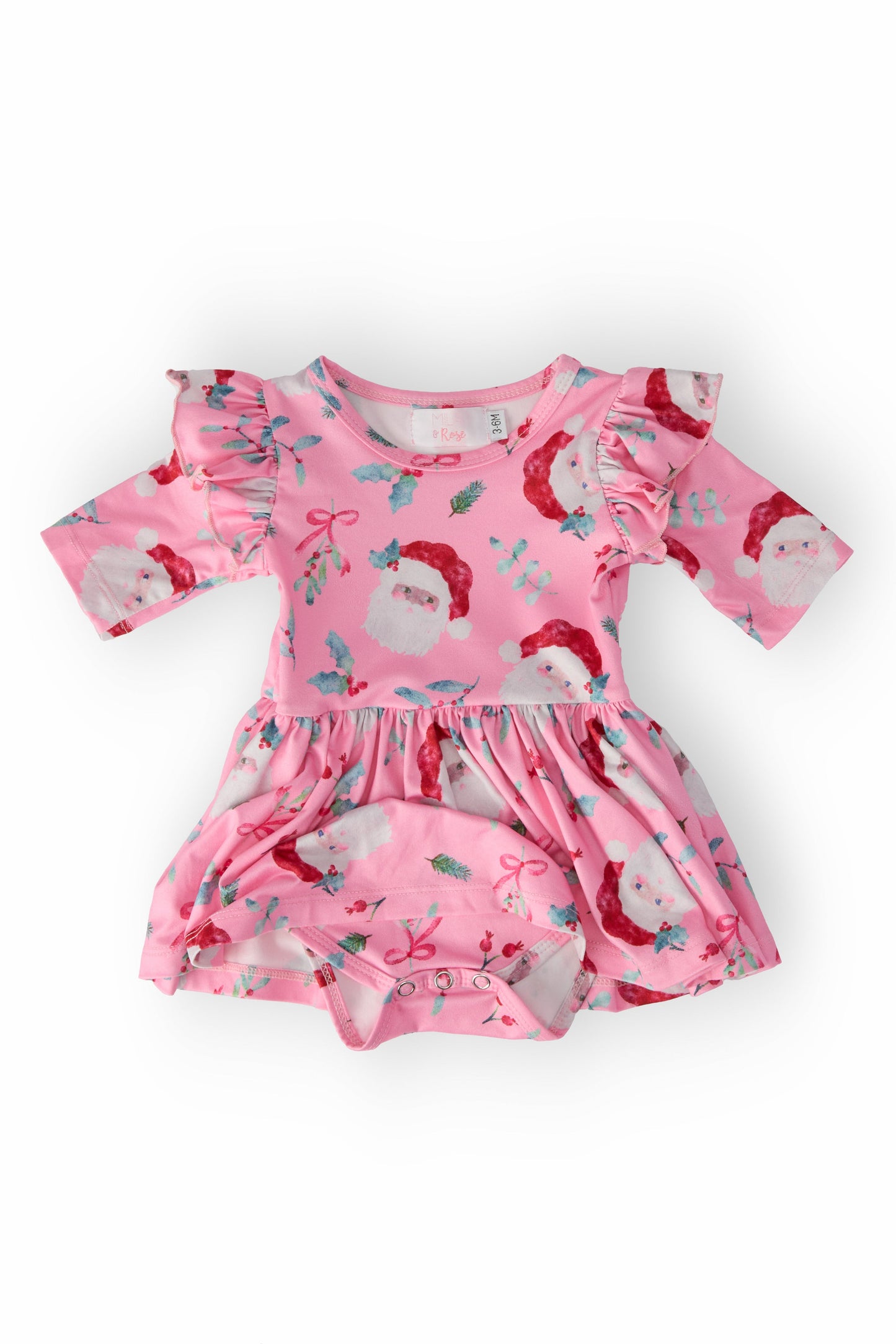 Christmas Santa Twirl Flutter Bodysuit - Mila & Rose ®