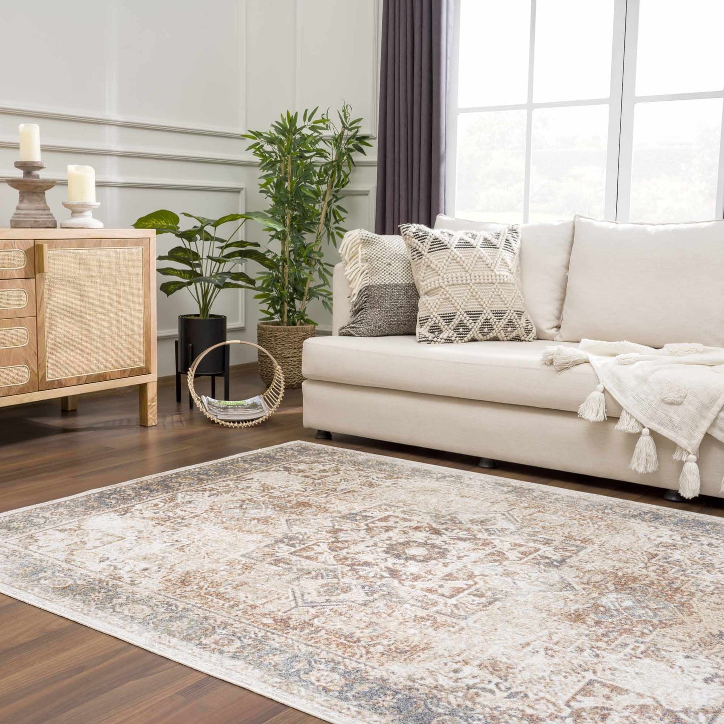 Fang Washable Area Rug - 5’3’’ x 7’ Rectangle - Boutique Rugs