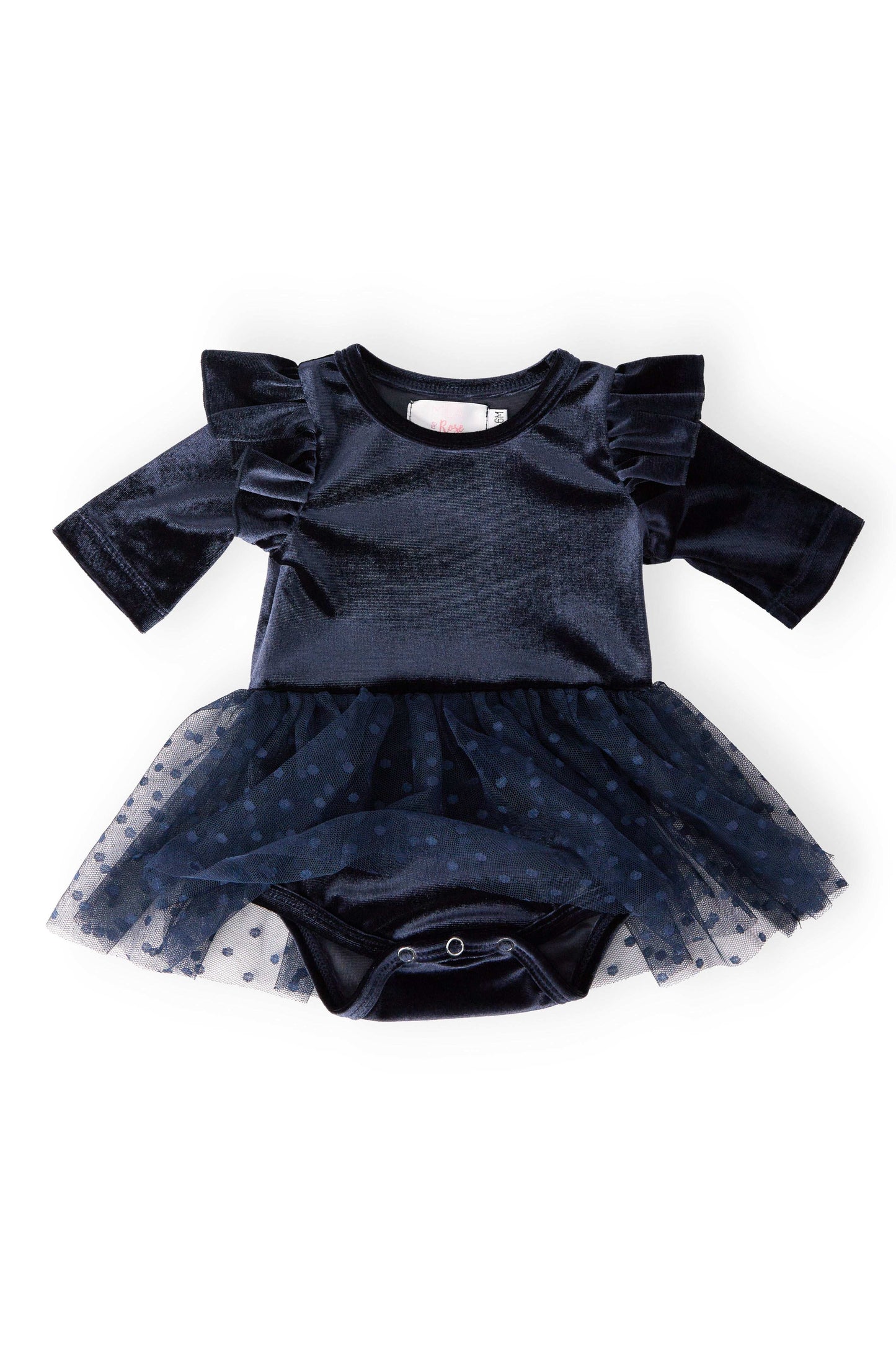Light Navy Velvet Tutu Bodysuit - Mila & Rose ®
