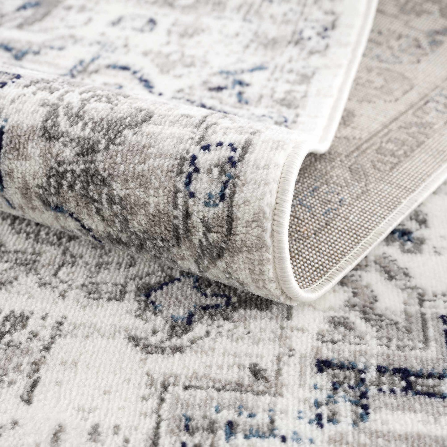 Buenaventura Cream & Navy Area Rug - Boutique Rugs