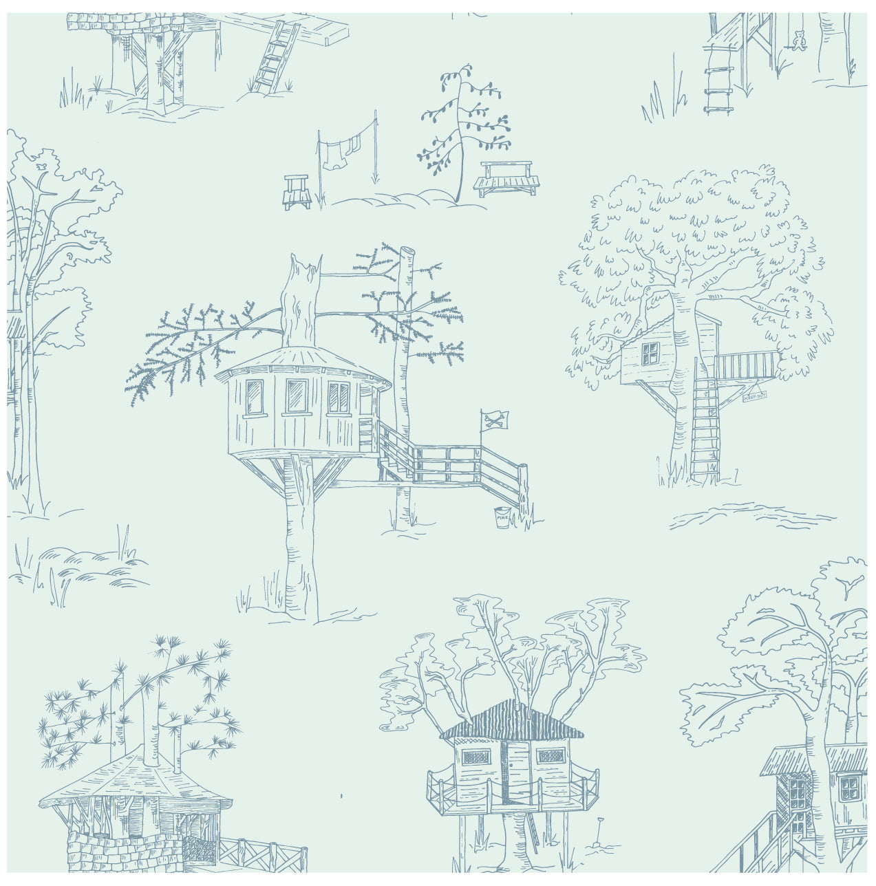 Milo Wallpaper by ArtShades - Sample 1 foot by 1 foot / Blue - Loomwell Home Goods