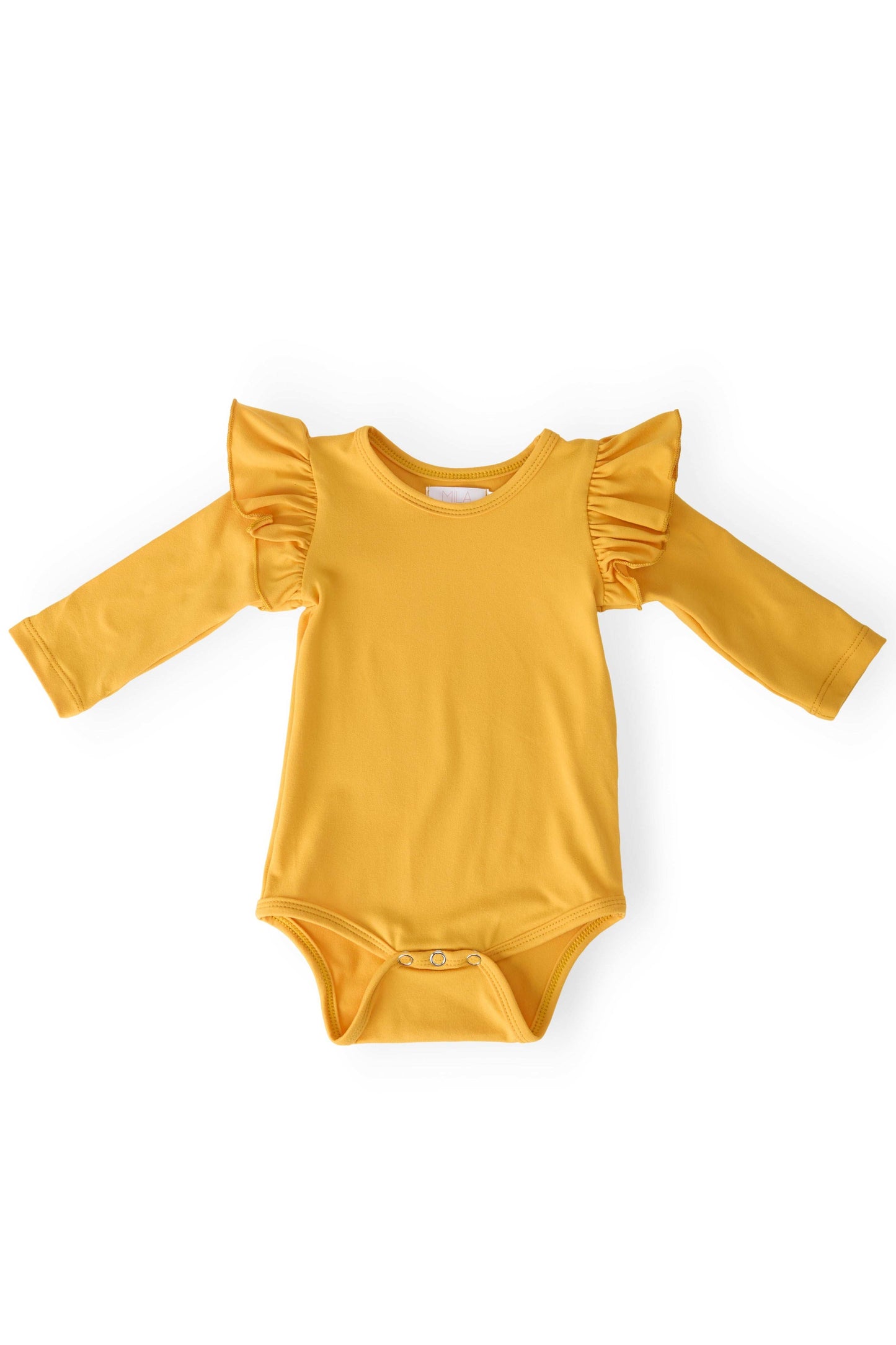 Mustard L/S Flutter Bodysuit - Mila & Rose ®