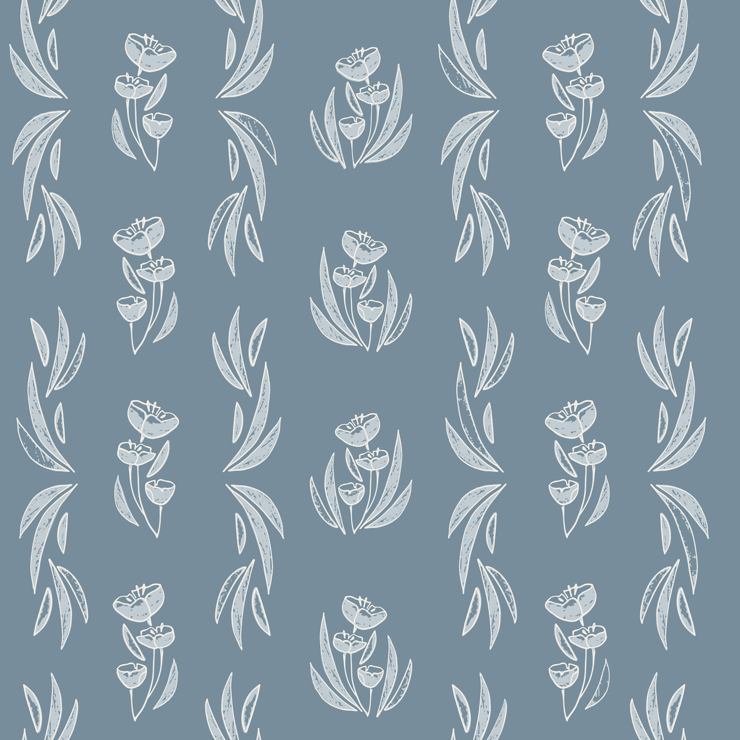 Ambrose Wallpaper by Melissa Johnson Design - Sample 1 foot by 1 foot / Blue / Small Scale - Loomwell Home Goods