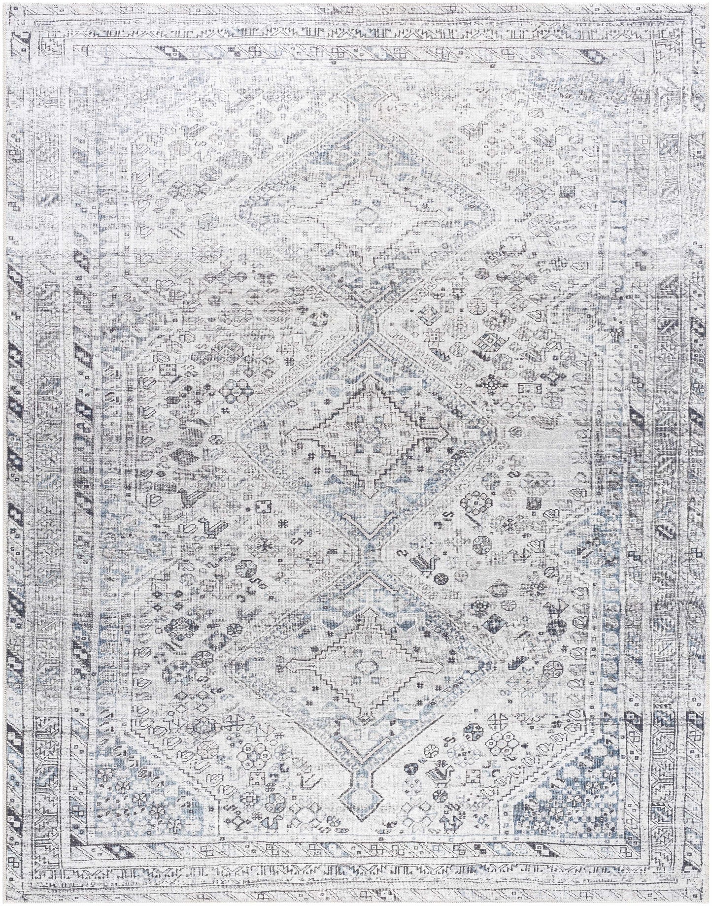 Barny Gray Washable Area Rug - Boutique Rugs