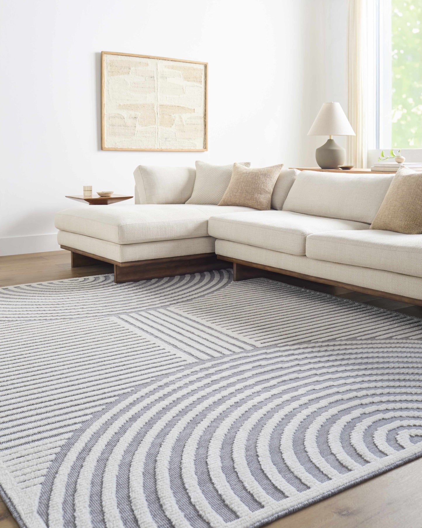 Deron Gray Washable Area Rug - Boutique Rugs