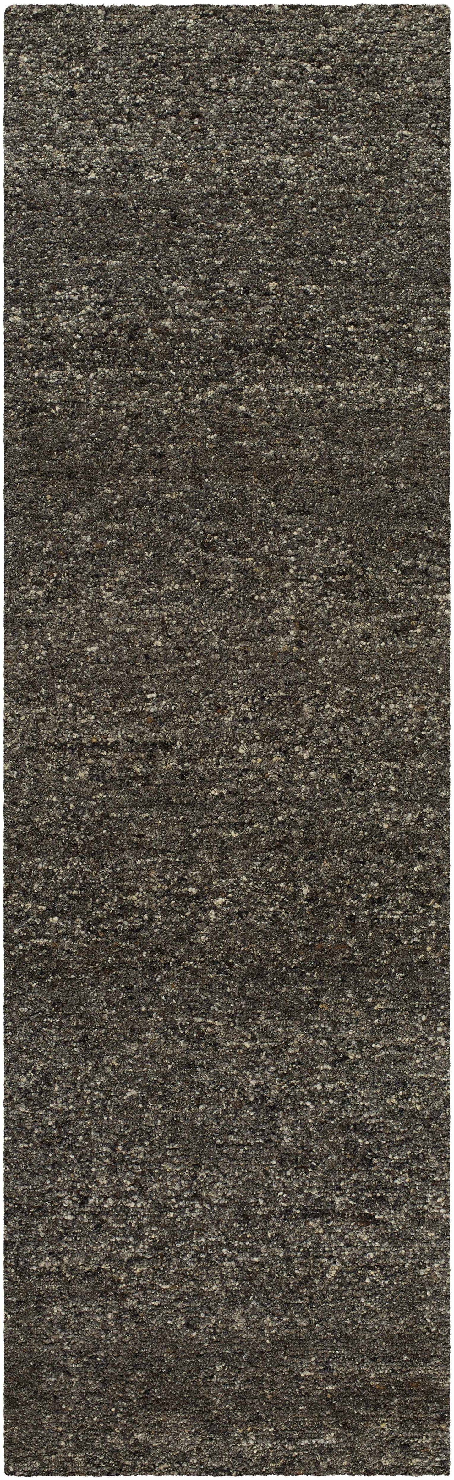 Black Wool Area Rug - 3’ x 10’ Runner - Boutique Rugs