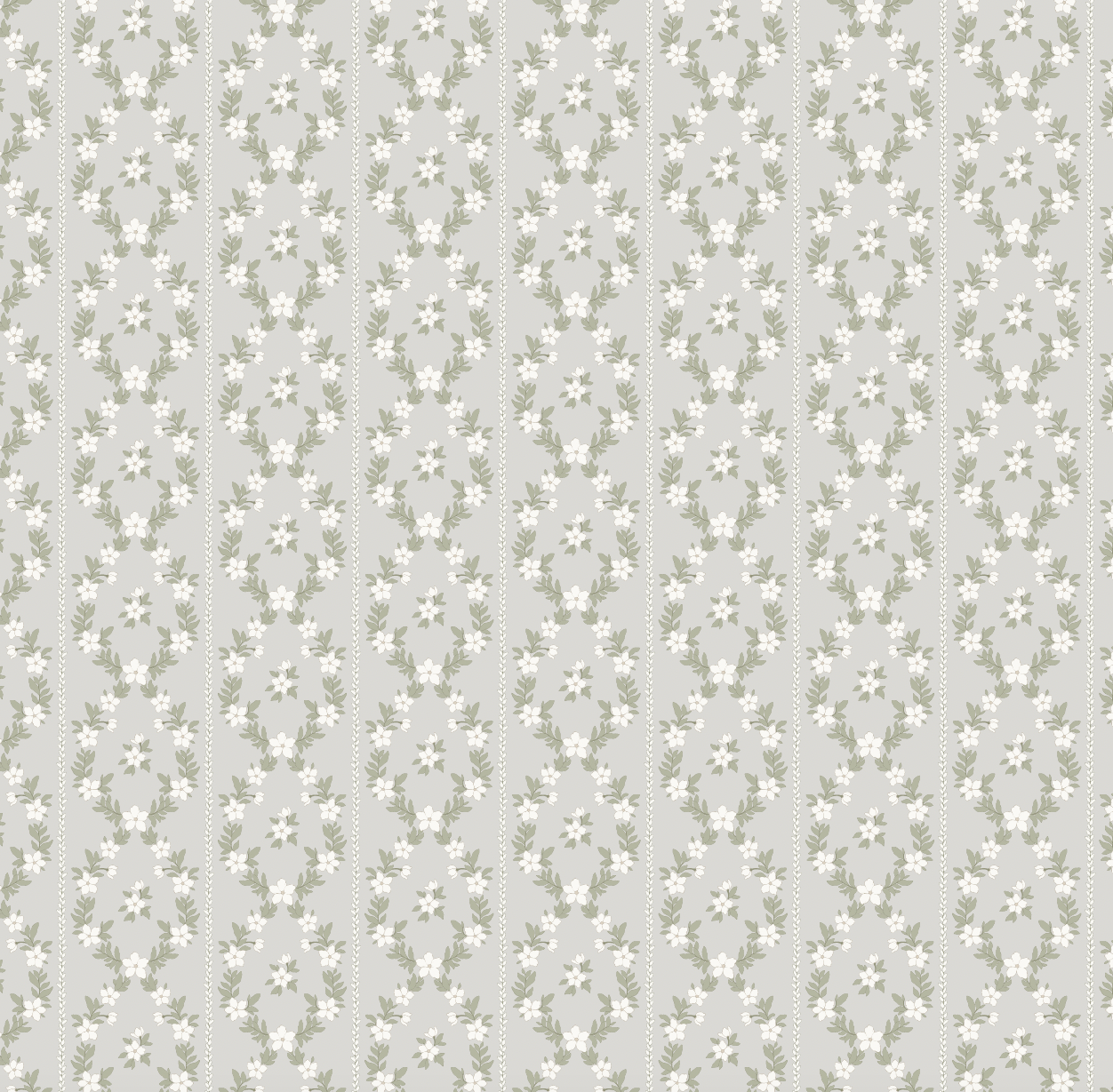 Myrtle Wallpaper by Anna H Design - Sample 1 foot by 1 foot / Gray - Loomwell Home Goods