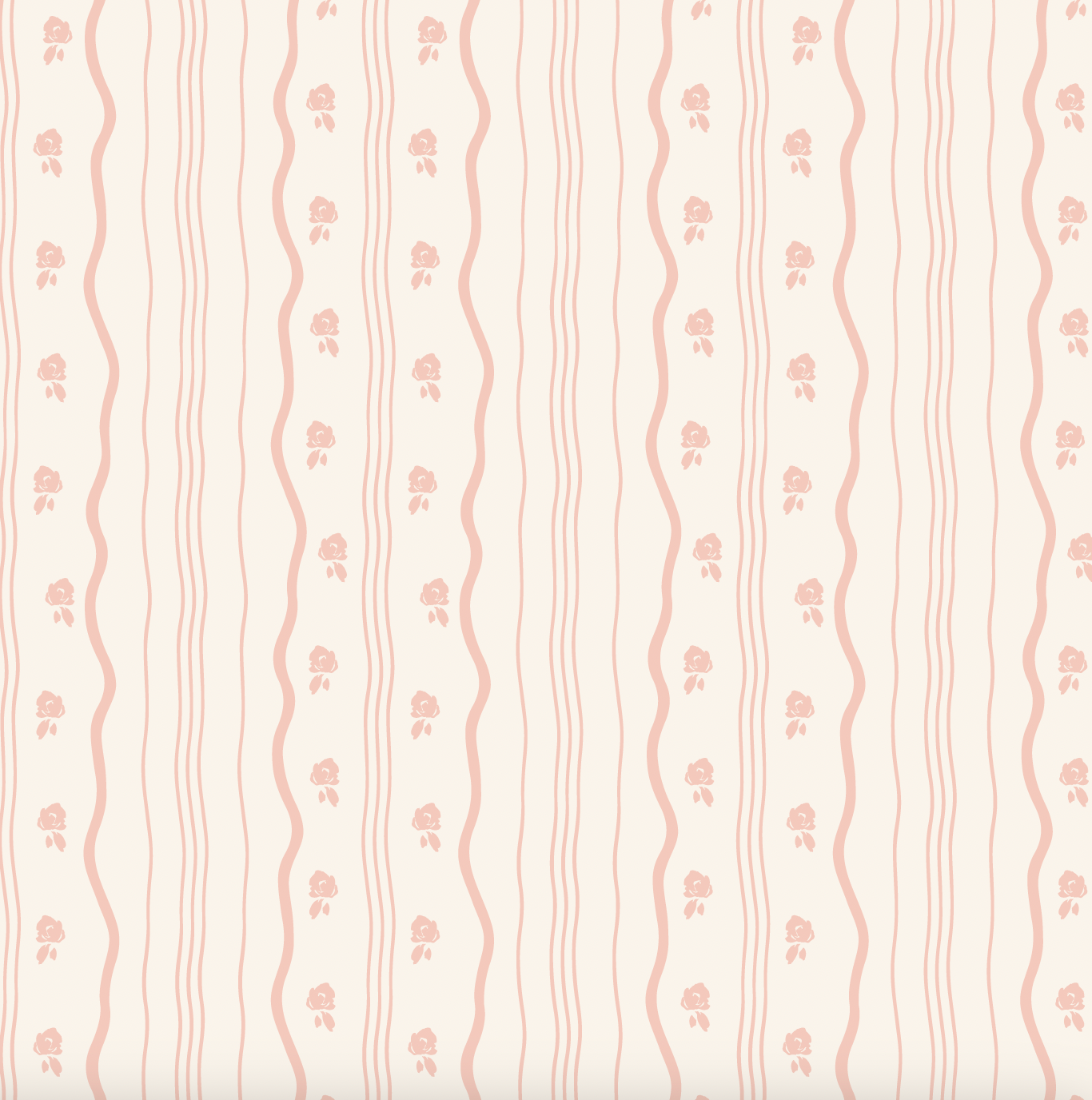 Halle Wallpaper by Gabriela Dachin - Sample 1 foot by 1 foot / Coral - Loomwell Home Goods