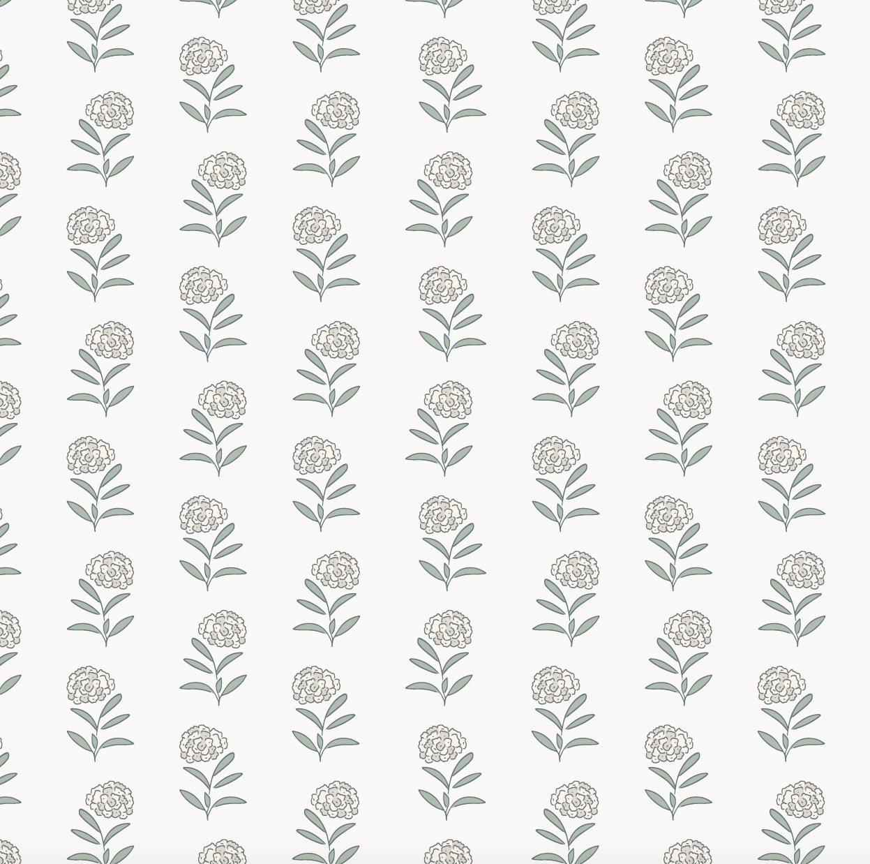 Harriet Wallpaper by Samantha Dara - Sample 1 foot by 1 foot / Cream - Loomwell Home Goods