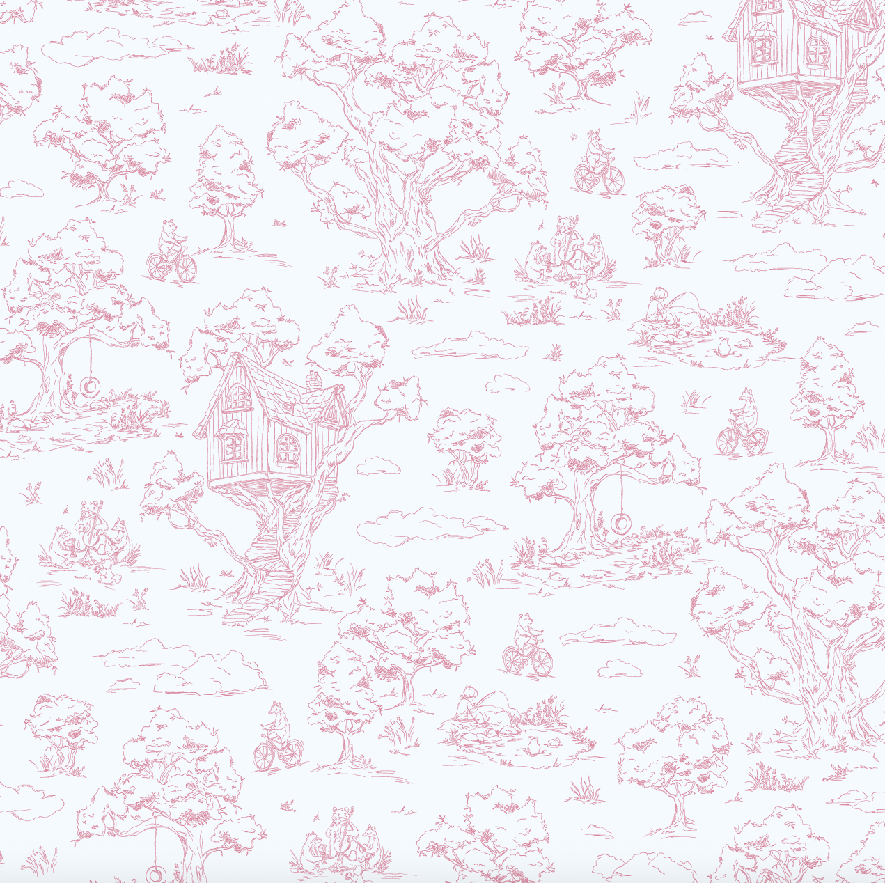 Wyatt Wallpaper by Aubrey Fairchild - Sample 1 foot by 1 foot / Magenta - Loomwell Home Goods
