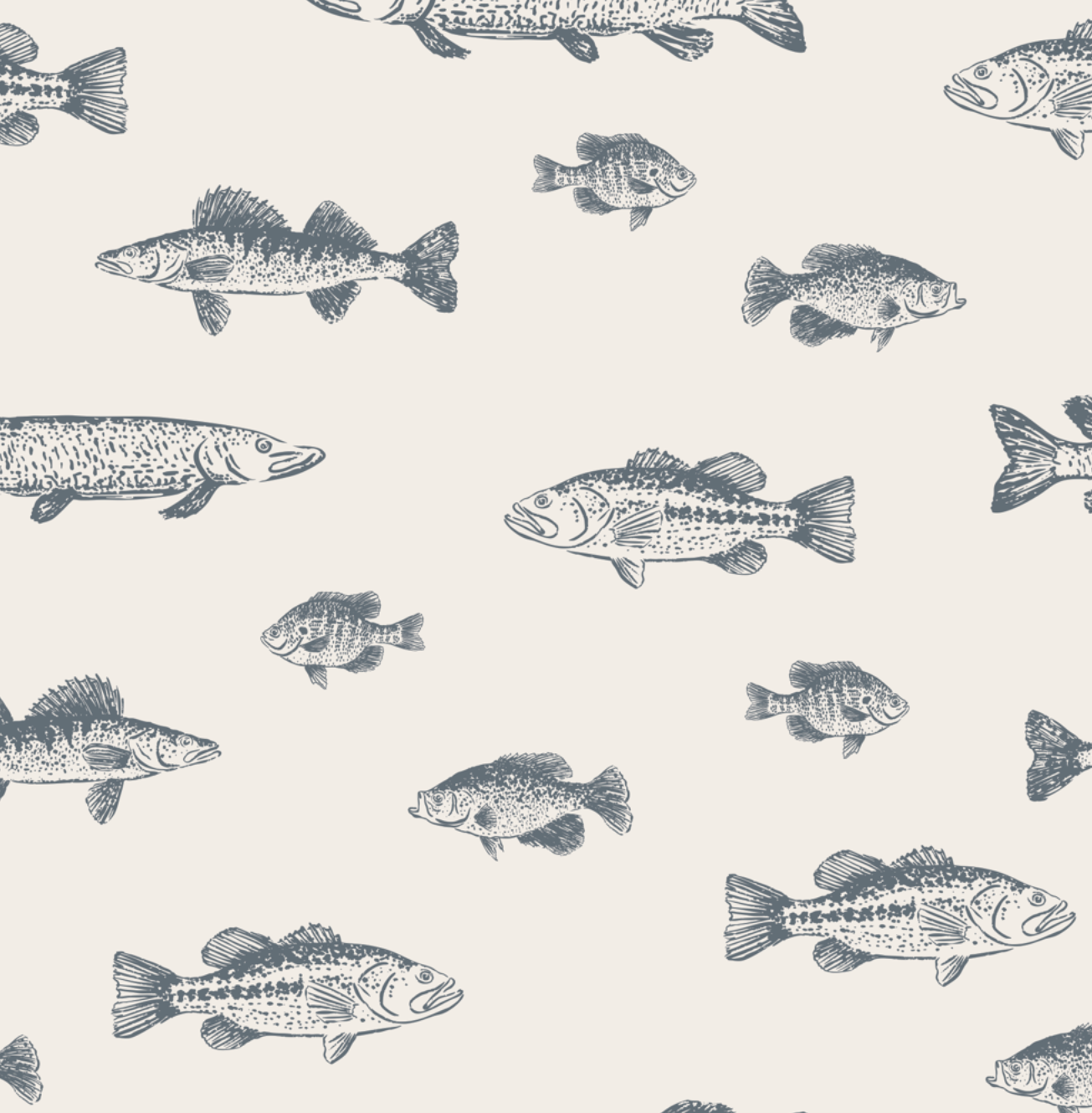 Marlin Wallpaper by Kim Hallquist Designs - Sample 1 foot by 1 foot / Blue - Loomwell Home Goods