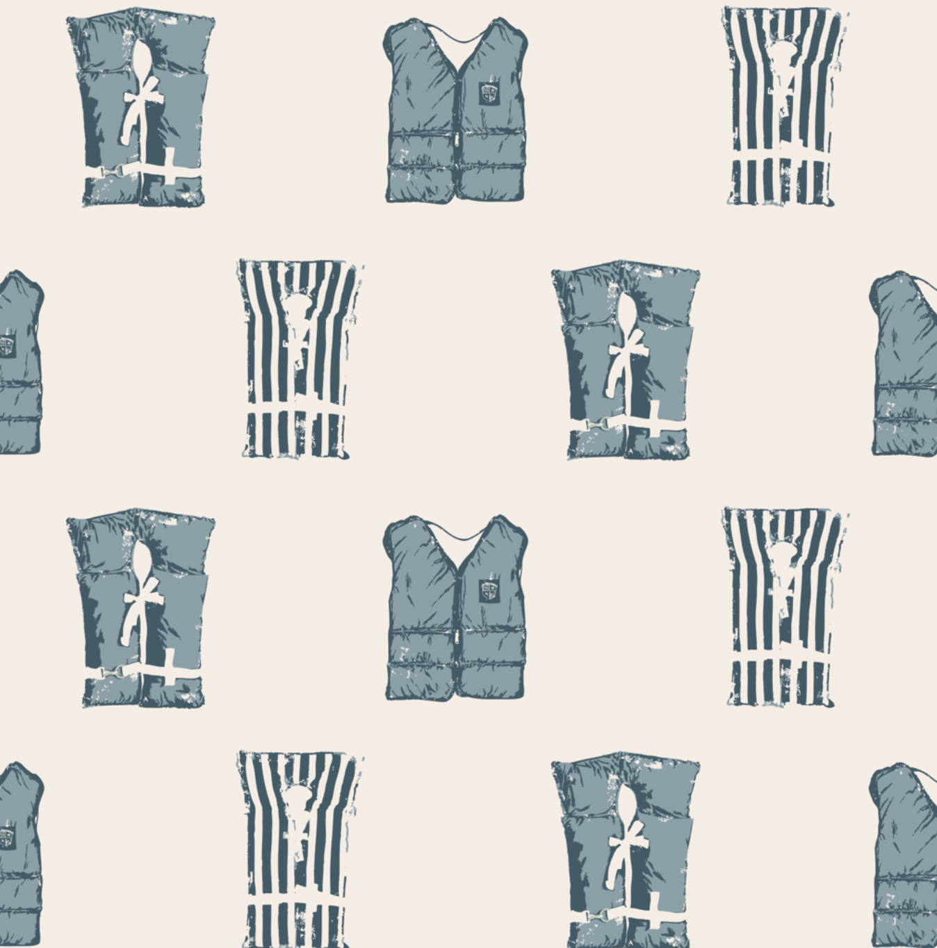 Ray Wallpaper by Kim Hallquist Designs - Sample 1 foot by 1 foot / Blue - Loomwell Home Goods