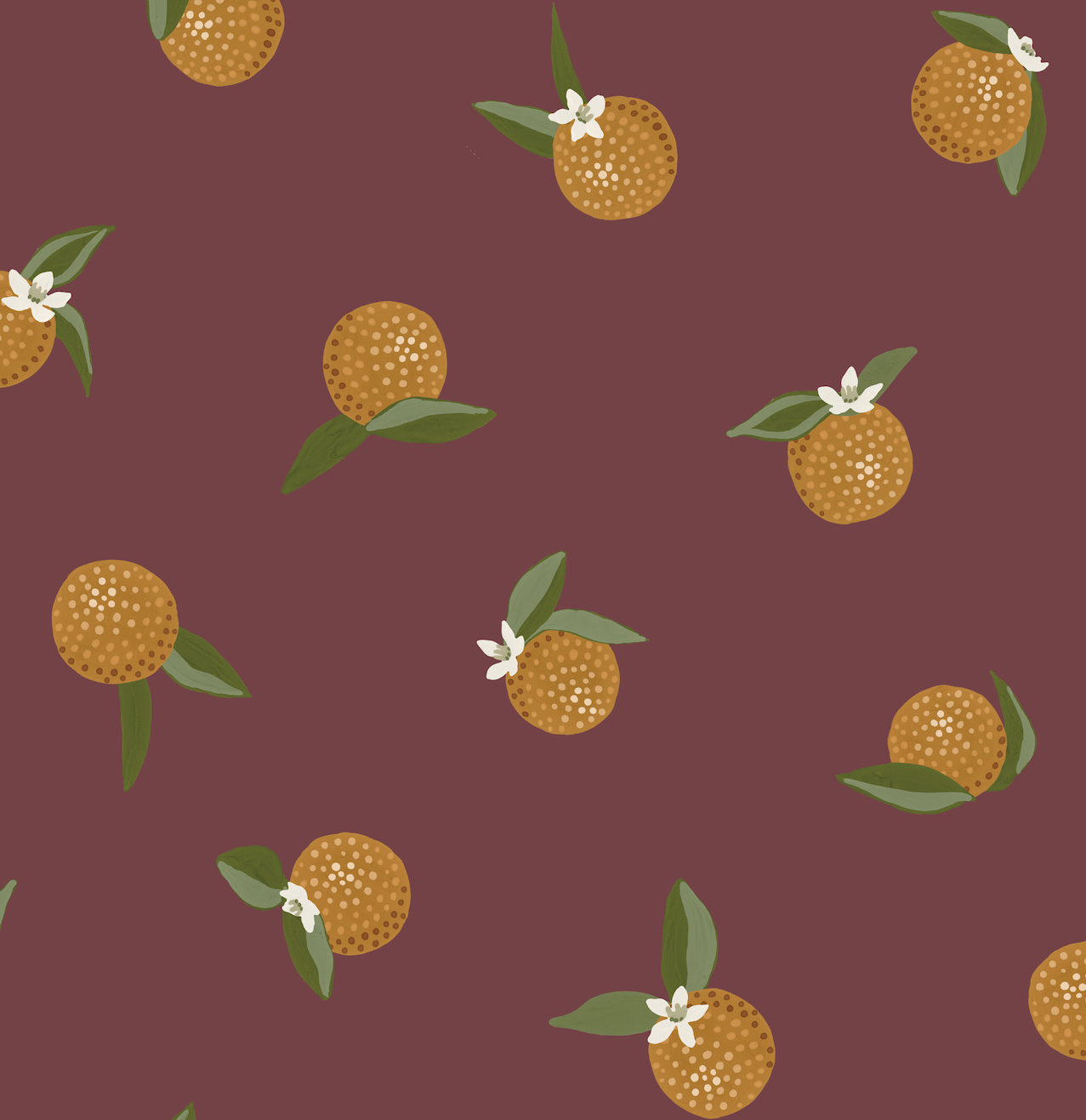 Roe Wallpaper by Mackenzie Nelson - Sample 1 foot by 1 foot / Maroon - Loomwell Home Goods