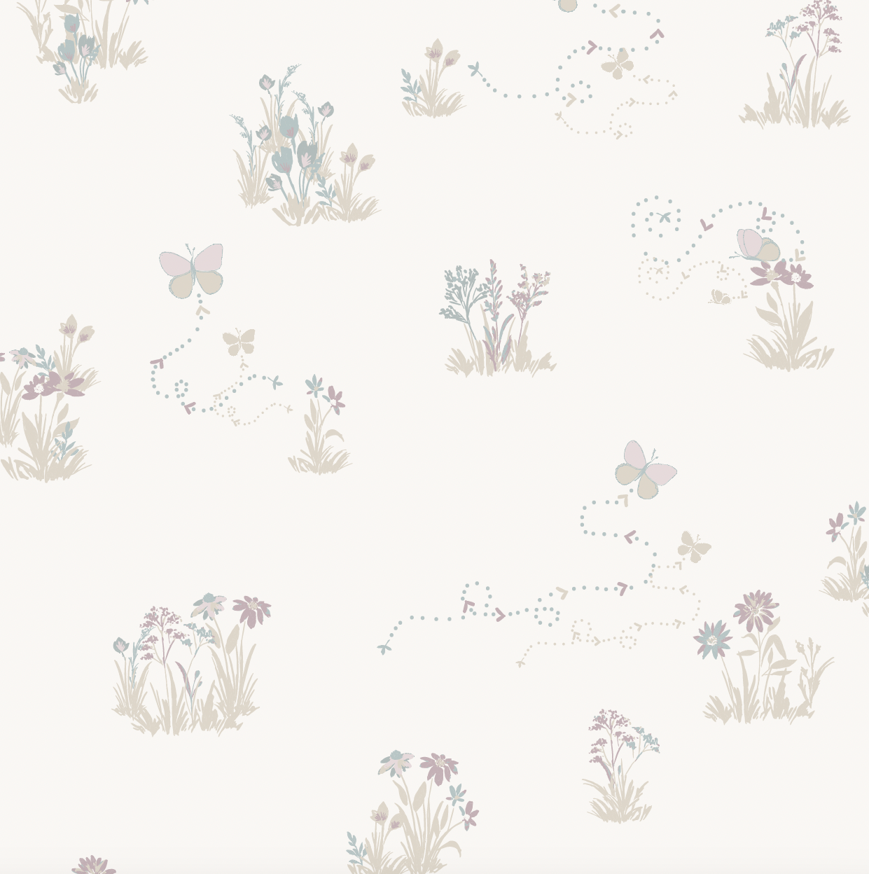 Serephina Wallpaper by Trisha Patel - Sample 1 foot by 1 foot / Cream - Loomwell Home Goods