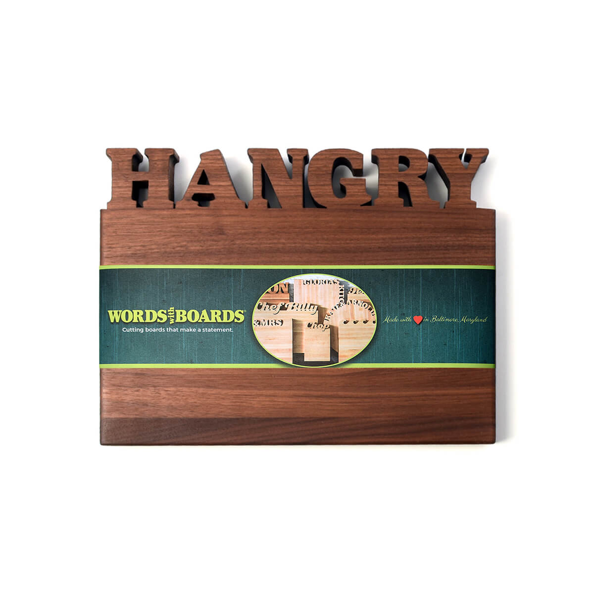 Personalized Cutting Board - Small Rectangle - Classic Font / Walnut - Words with Boards LLC