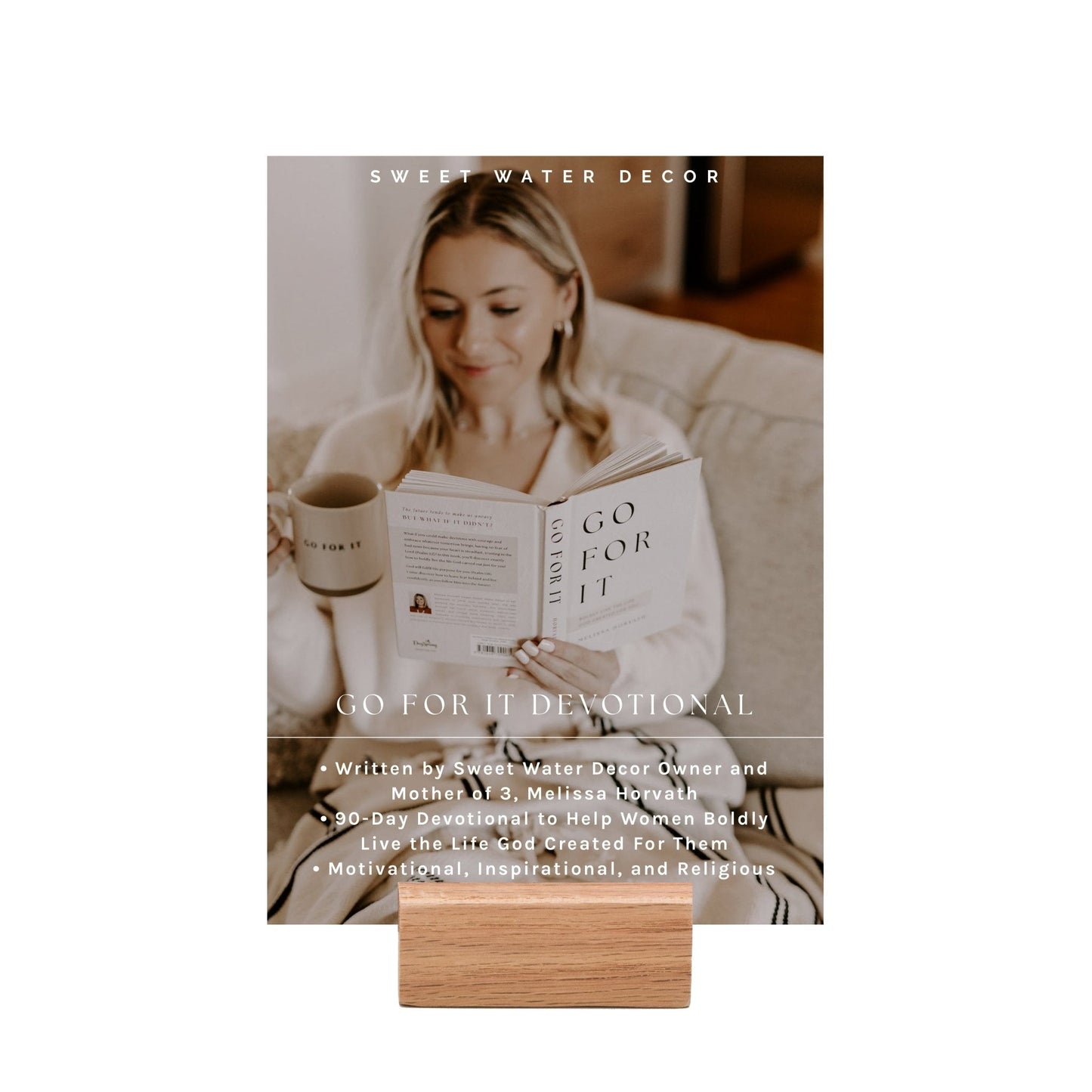 Go For It Devotional Shelf Talker + Block - Sweet Water Decor