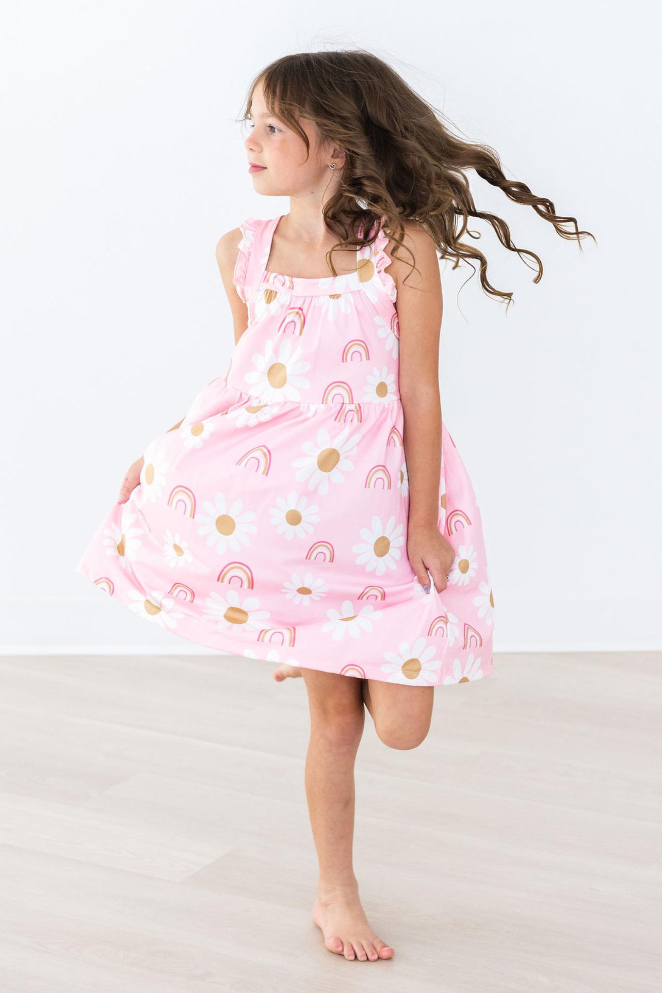 You are My Sunshine Dress with Flowers and Rainbows - Mila & Rose ®