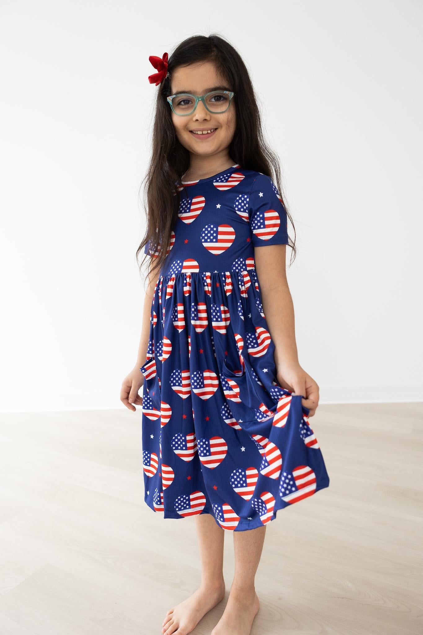 I Heart the USA S/S Pocket Twirl Dress - Mila & Rose ®