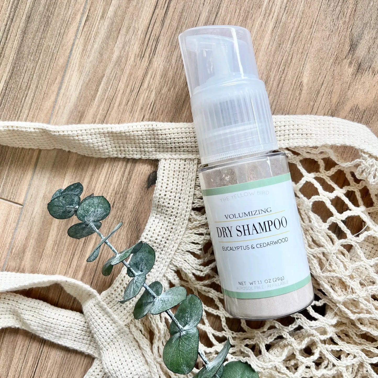 Eucalyptus & Cedarwood Dry Shampoo Bottle