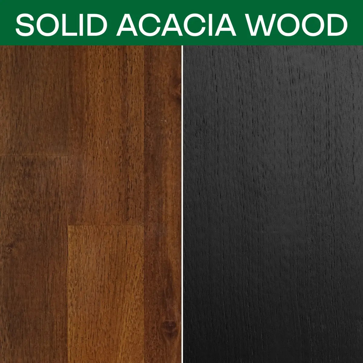 Bed Frame & Nightstand Set - Acacia Wood - for a Stylish Bedroom - Megsu