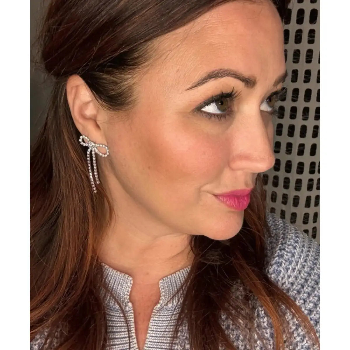 Crystal Bow Earrings - Rooted Home Goods