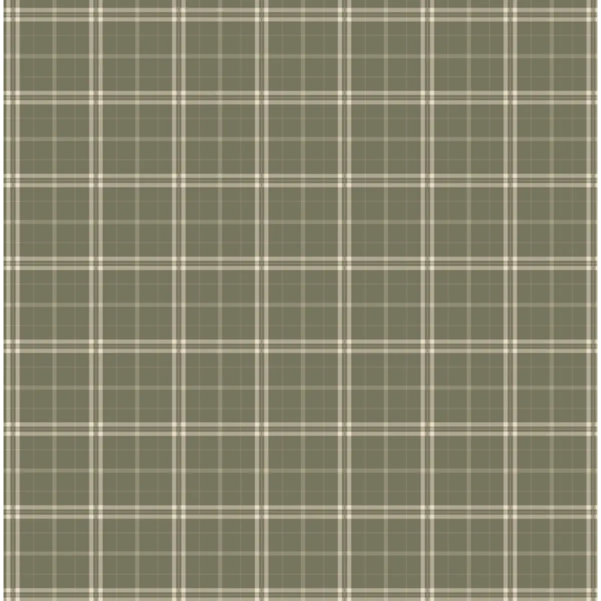 Alcott Wallpaper - Traditional Plaid - by Grateful Artsy Soul - Sample 1 foot by 1 foot / Dark Green - Loomwell Home
