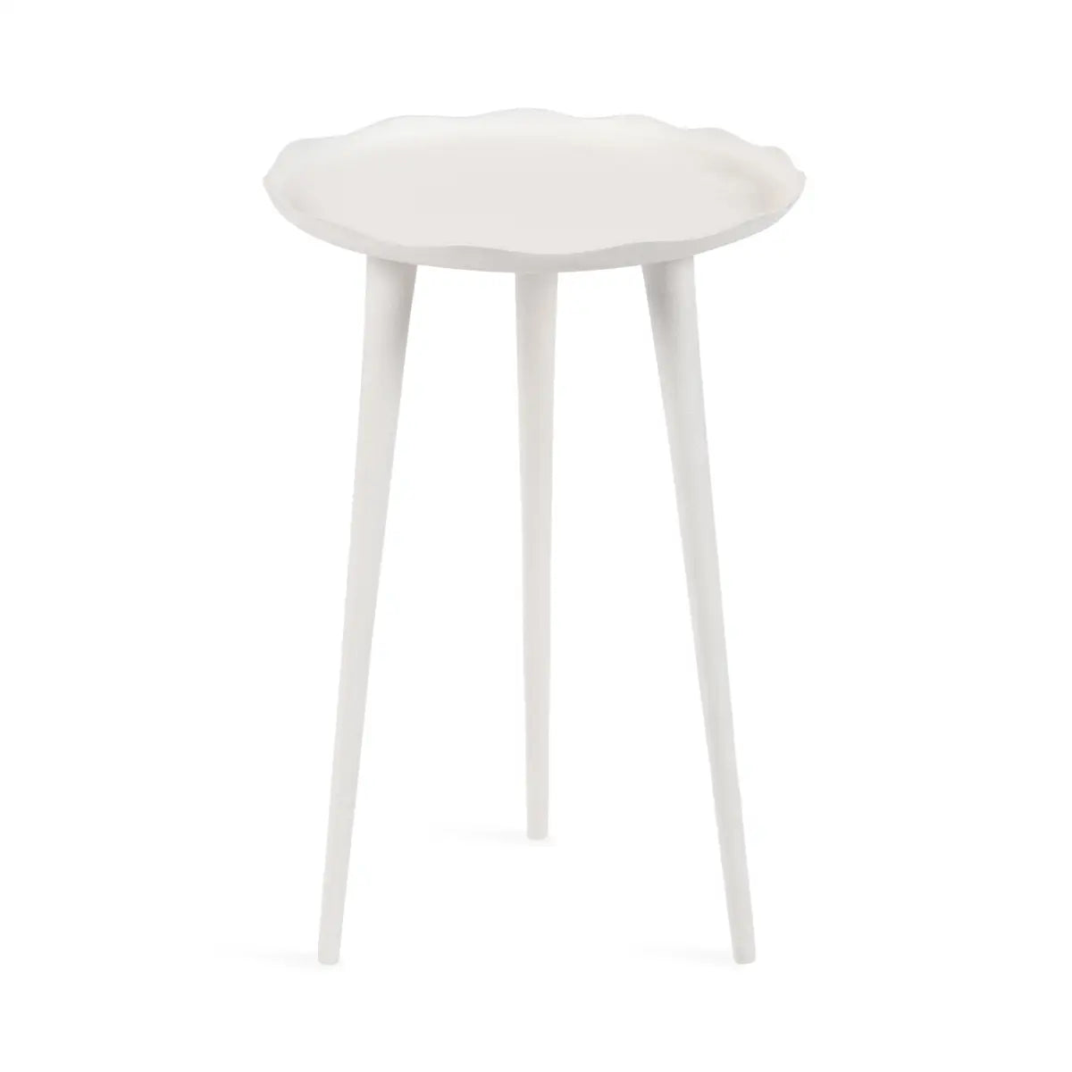 Alessia Round Side Table - White - kateandlaurel