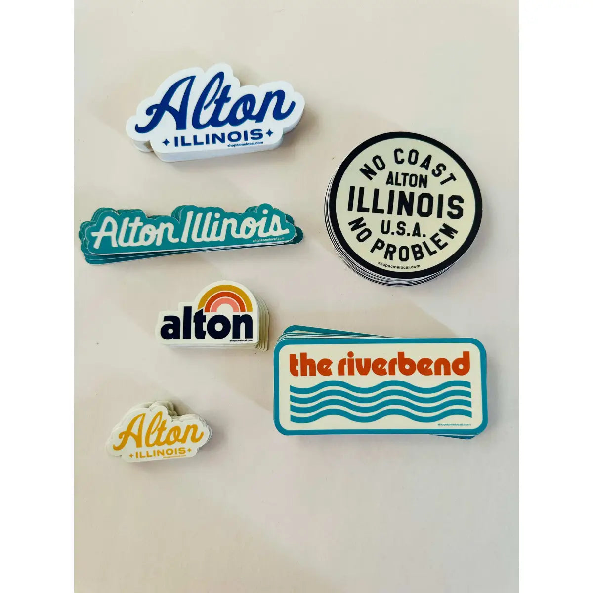 Alton Illinois No Coast No Problem Sticker - Acme Local