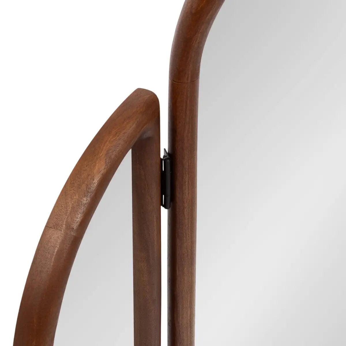 Amoli Tri Fold Vanity Mirror - Walnut Brown - kateandlaurel