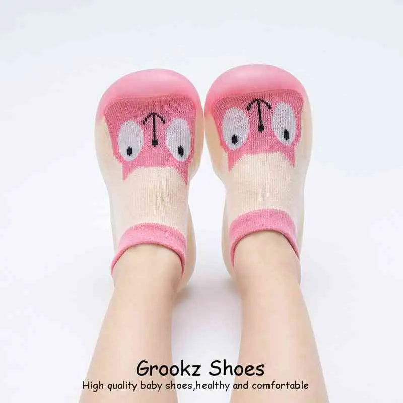 Animal Sock Shoes - Pink Cat - Grookz Shoes