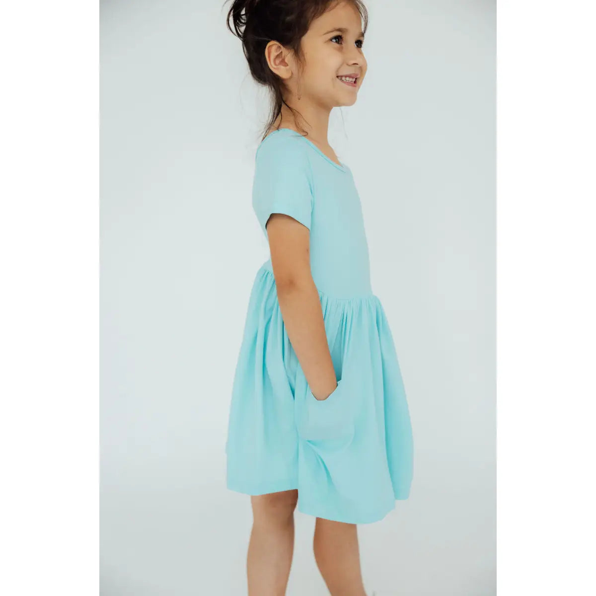 Pocket Twirl Dress - Aqua Blue - Mila & Rose ®