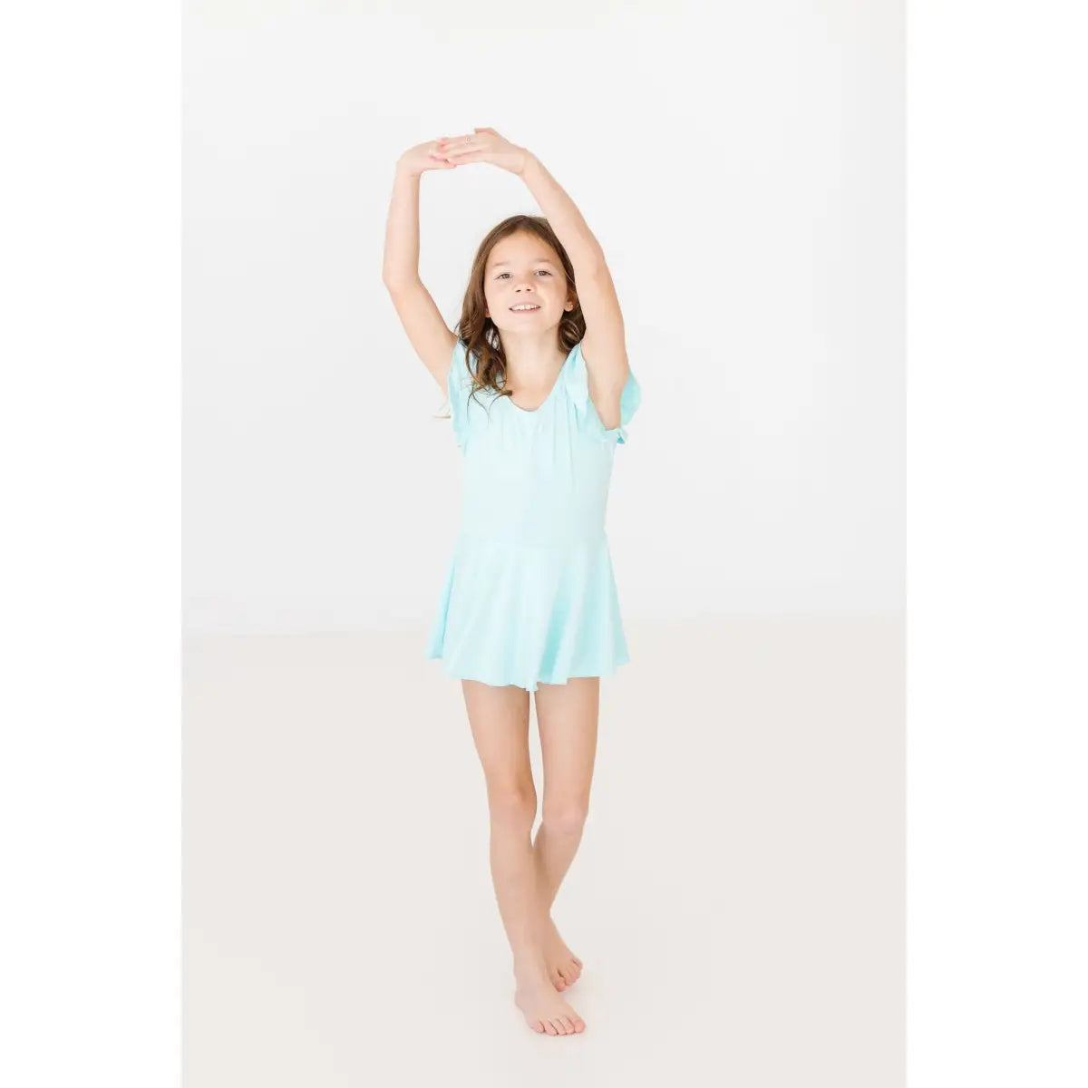 Twirl Leotard with Skirt - Aqua Blue - Mila & Rose ®