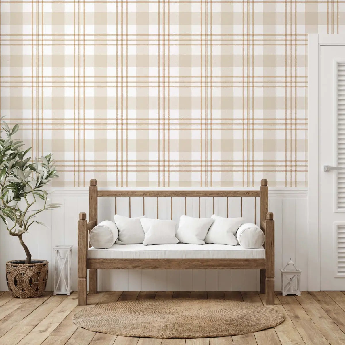 Archer Plaid Wallpaper - Subtle Plaid - Loomwell Home Goods