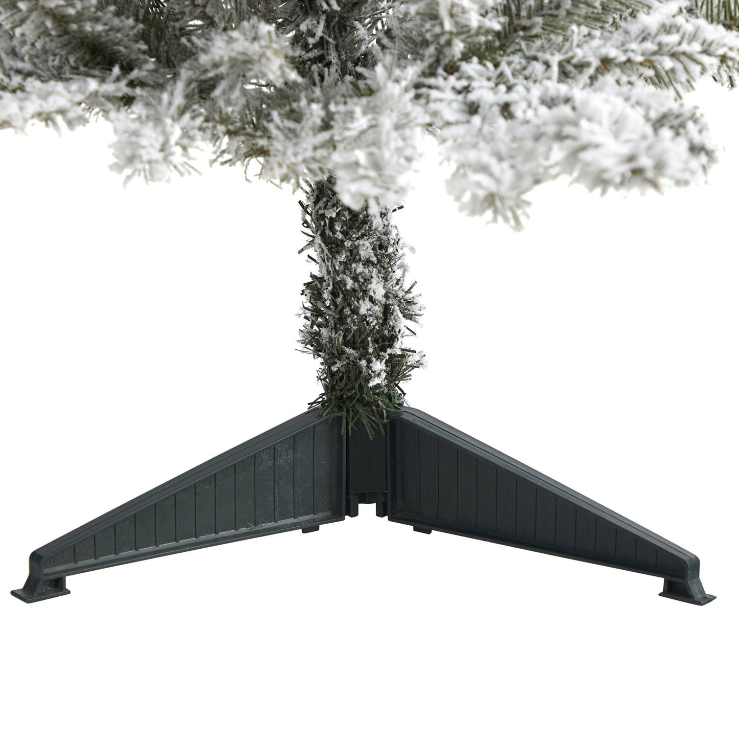 3’ Flocked West Virginia Spruce Artificial Christmas Tree with 50 Clear Lights and 142 Branches - Nearly Natural