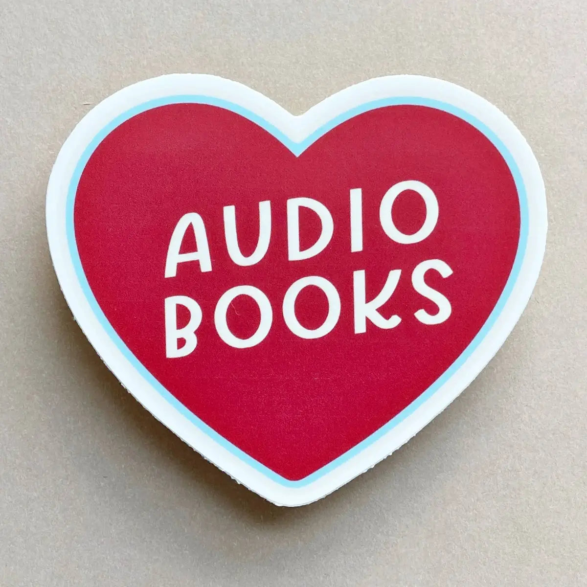 Audio Book Love Vinyl Sticker - Just Follow Your Art