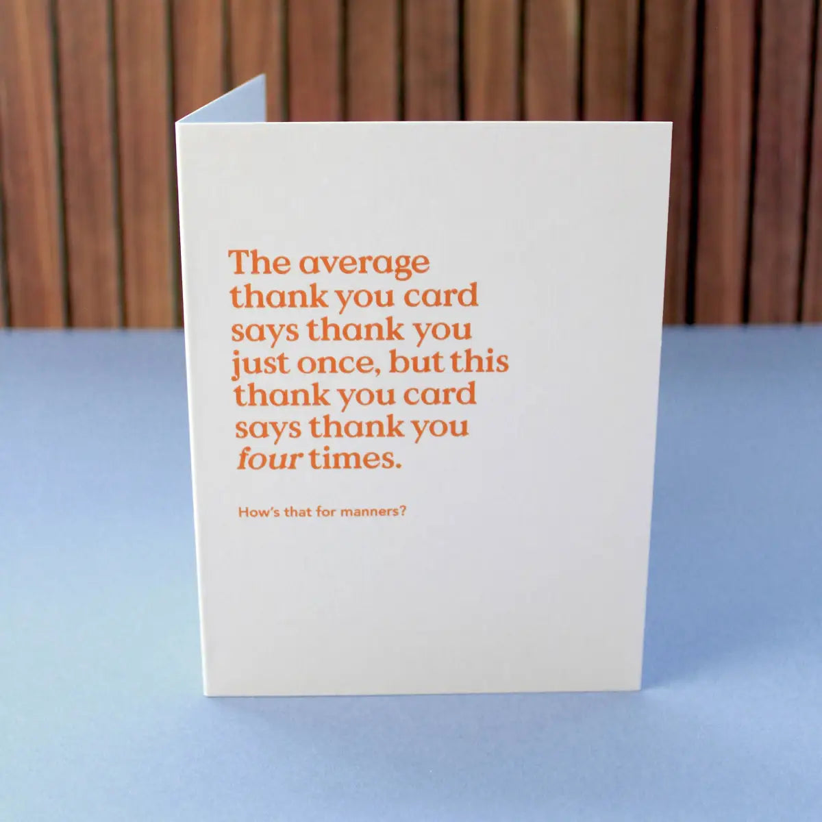 Funny Thank You Card - The Average Thank You Card... - Inklings Paperie