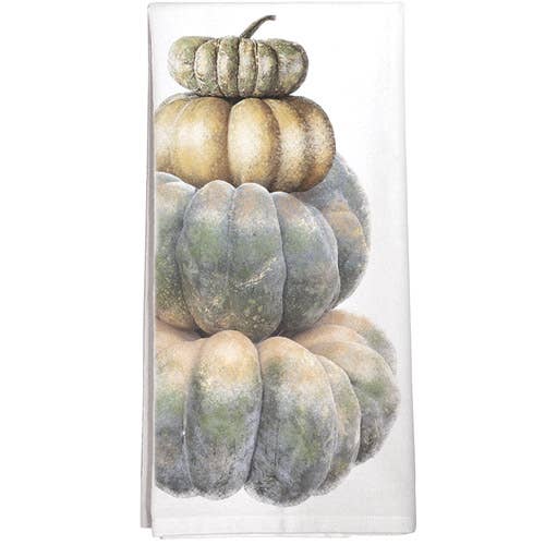 Fall Tea Towel - Stacked Pumpkins