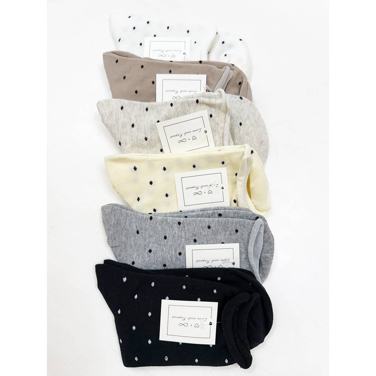 Casual Polkadot Crew Socks