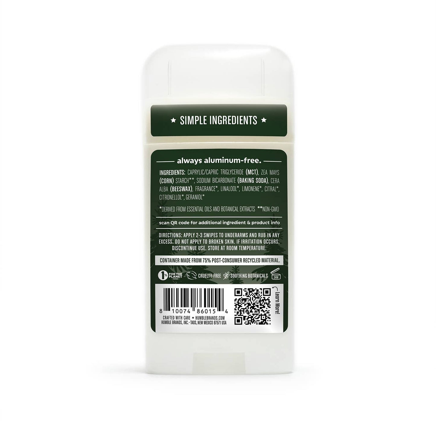 Natural Deodorant - Frankincense & Fir - Humble Brands Inc.