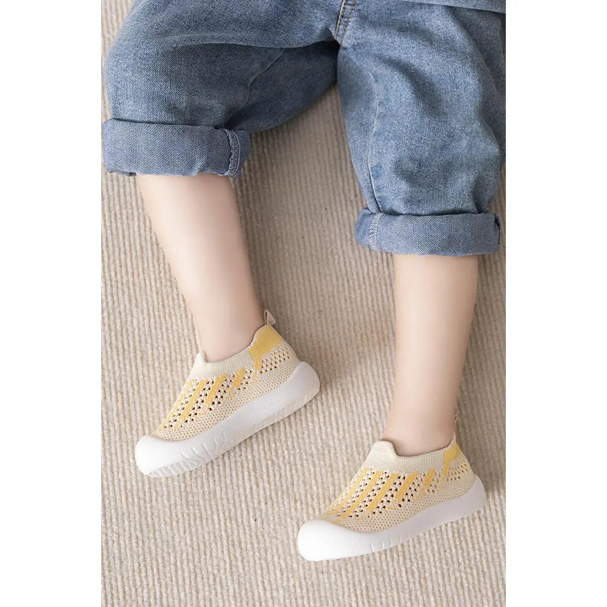 Baby First Walkers - Yellow Mix - Grookz Shoes