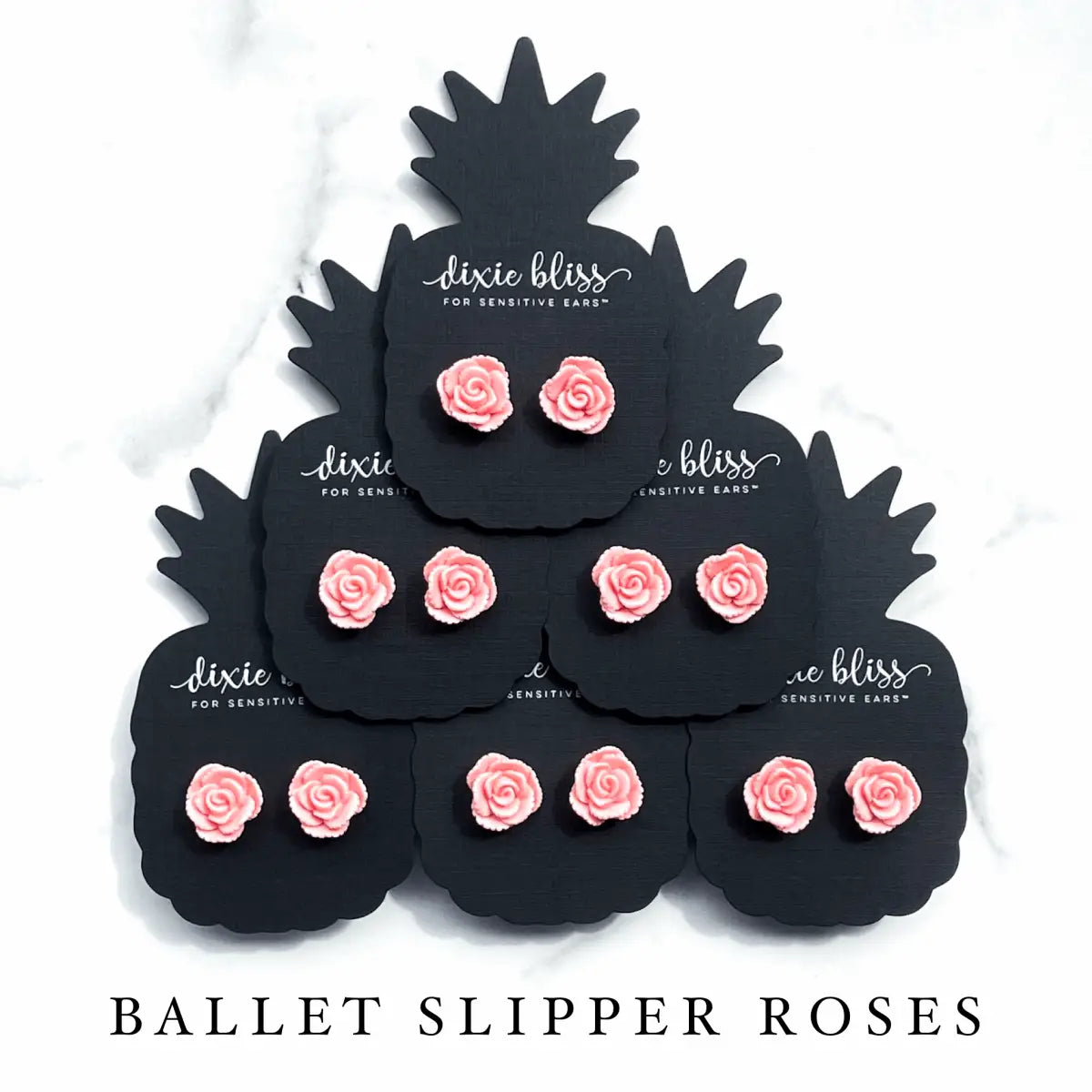 Ballet Slipper Roses Earrings - Dixie Bliss