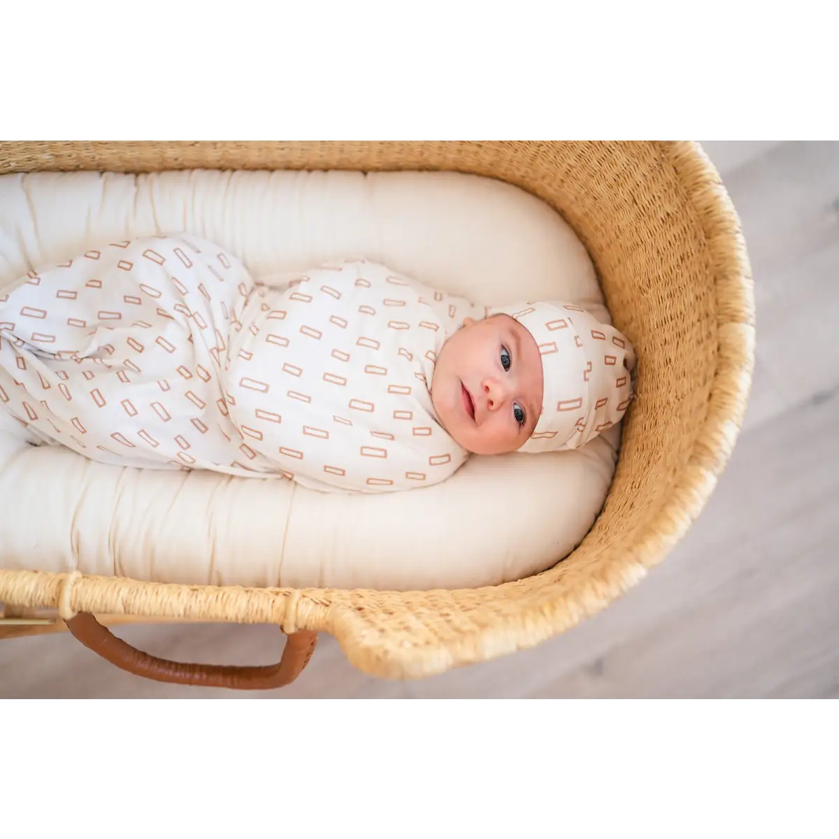 Bamboo Stretch Swaddle - Neutral Rectangle - Harp Angel Boutique