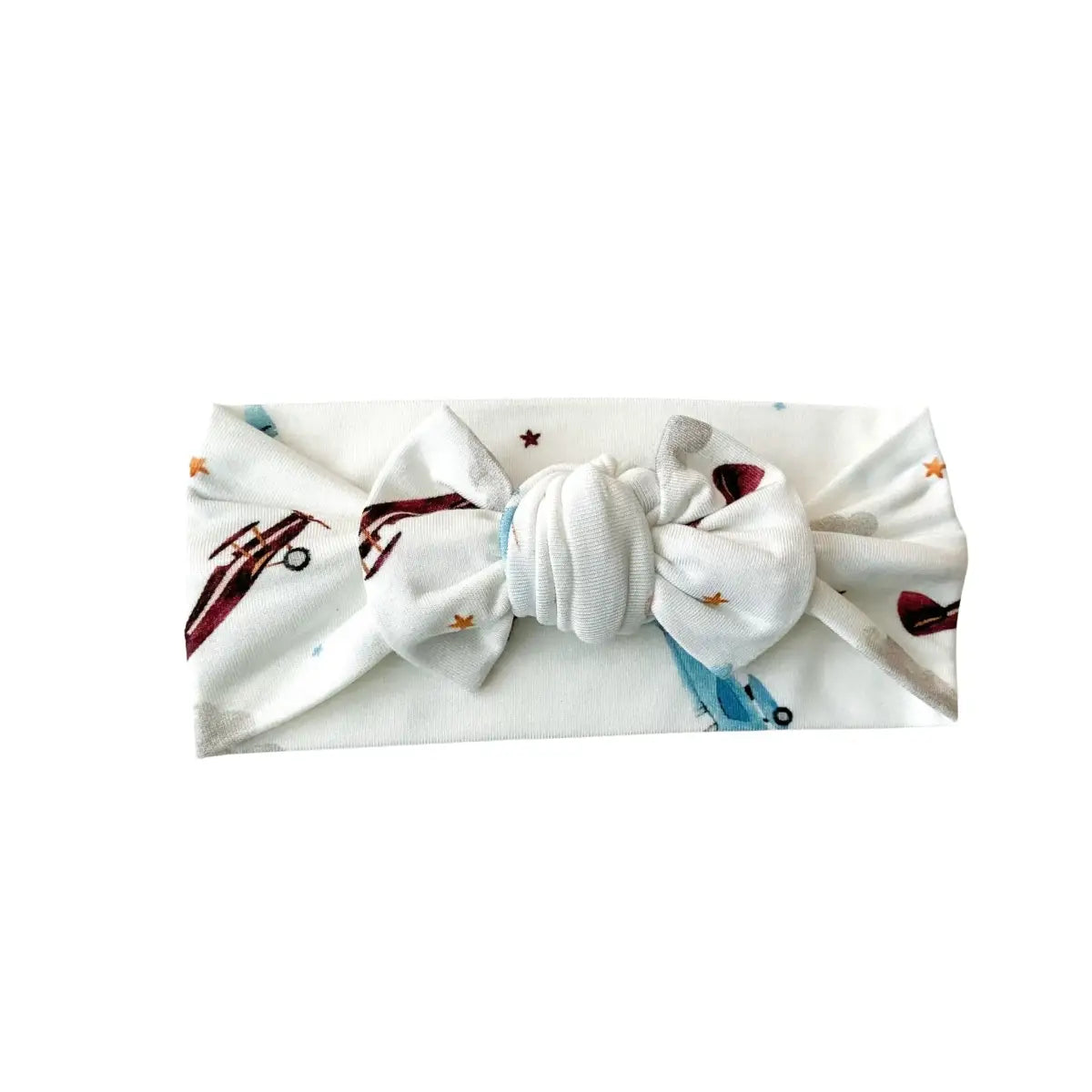 Bamboo Stretch Swaddle - Vintage Airplane - Swaddle + Headband - Harp Angel Boutique