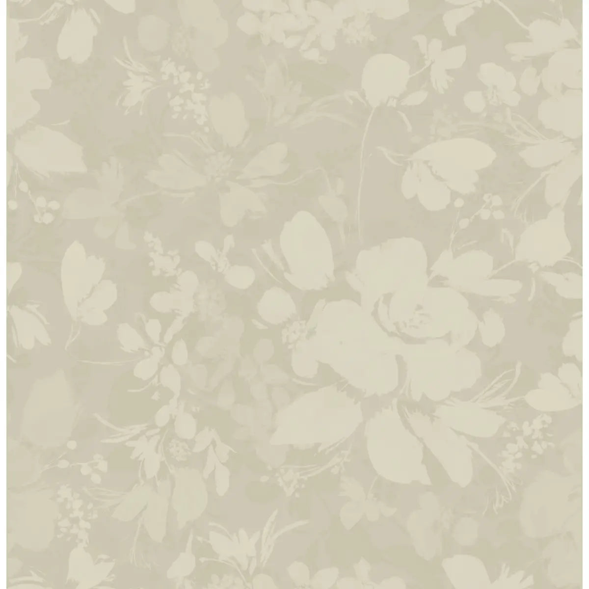 Bates Wallpaper - Flowers - by Taddy Mikelaites - Sample 1 foot by 1 foot / Sage - Loomwell Home Goods