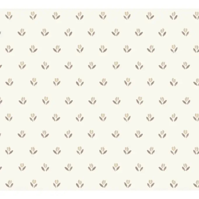 Baylor Wallpaper - Flower Dots for Baby - by Hufton Studio - Sample 1 foot by 1 foot / Neutral - Loomwell Home Goods